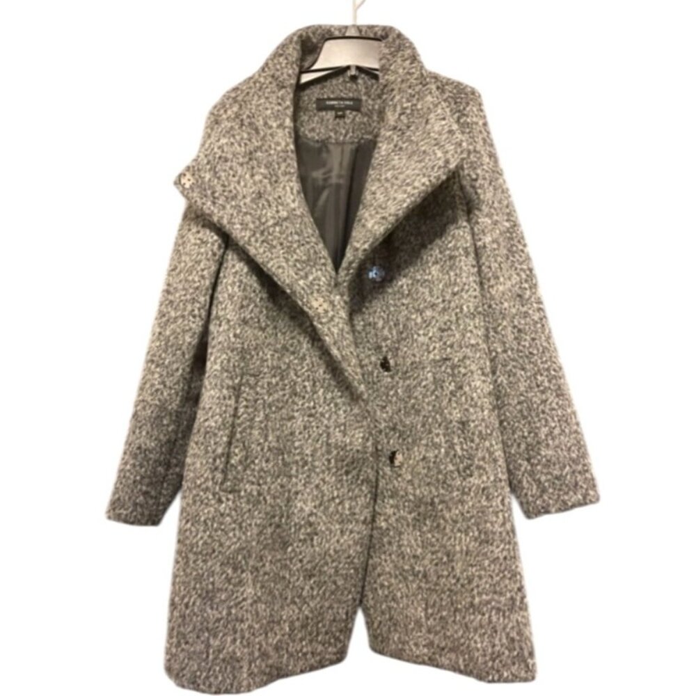 Kenneth Cole Women's Gray Wool Blend Coat L/G